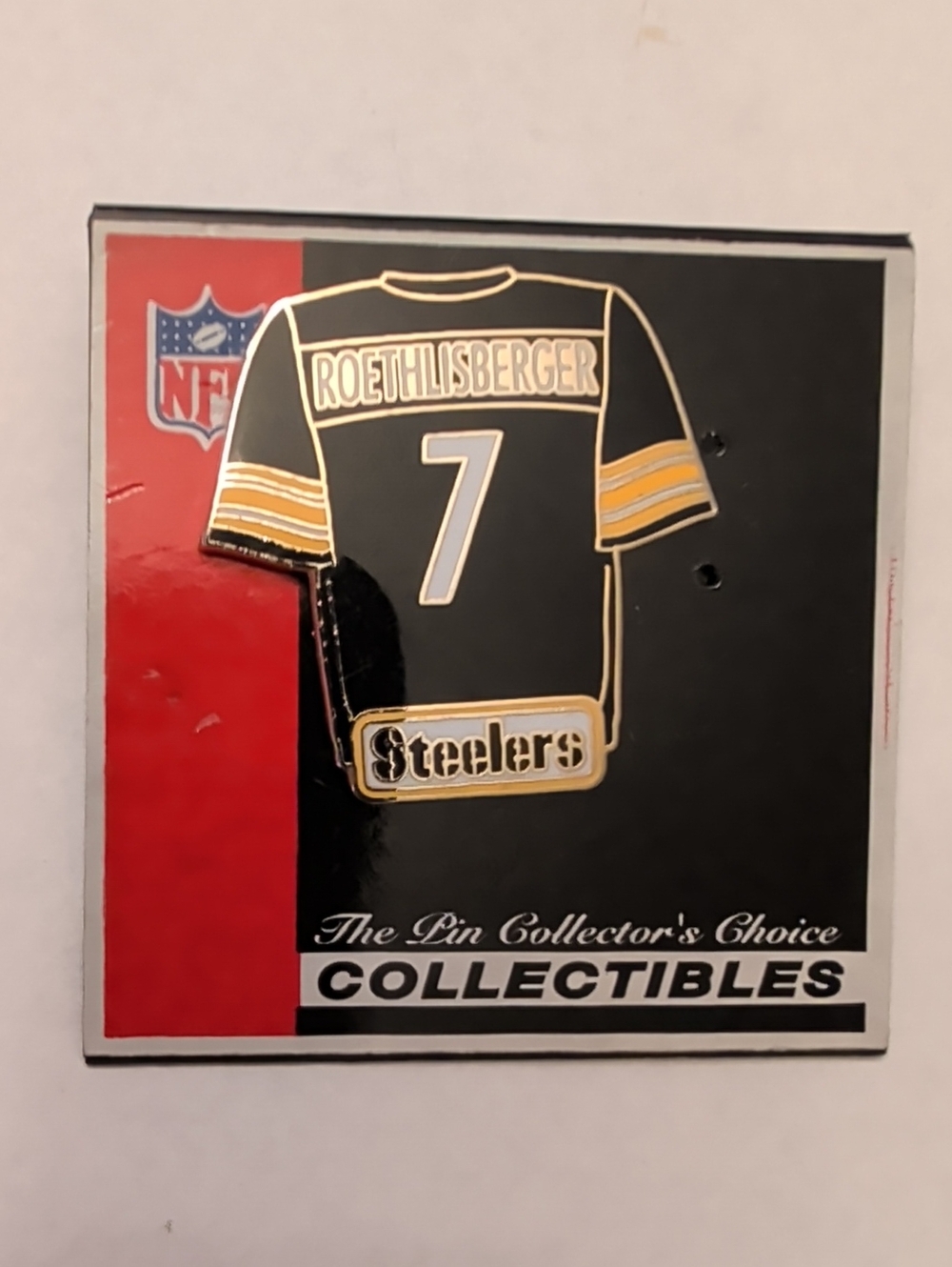 NFL Pittsburgh Steelers Black and Gold Roethlisberger Jersey Pin